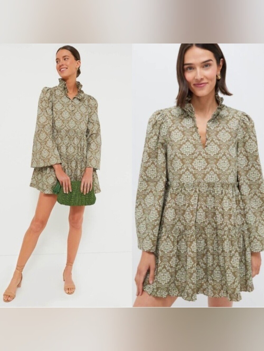 Tuckernuck Hyacinth House Moss Printed Russel Mini Dress